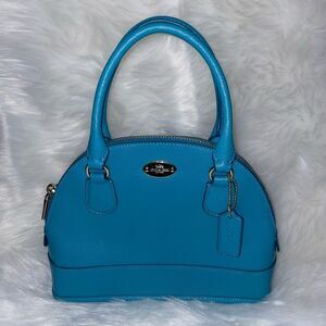 Coach Mini Cora Domed Bag Cadet Blue Turquoise Aqua